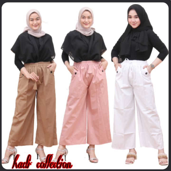 CELANA KULOT WANITA TERBARU CELANA KULOT HIGHWAIST KOREA FASHION STYLE UKURAN STANDAR-JUMBO TERLARIS BISA BAYAR DI TEMPAT(COD)