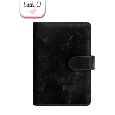 Binder A6 Planner Nabung 6 Ring Bahan PU Buku Catatan Keuangan Binder Polos Dompet Keuangan Budgeting Planner