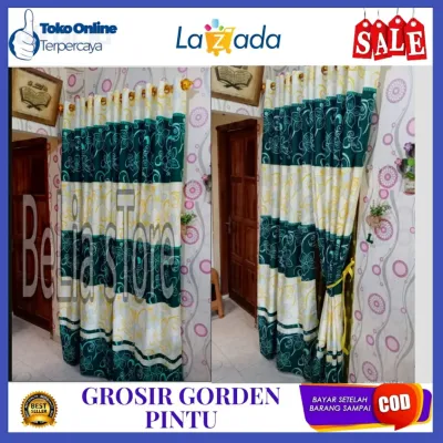 gorden smokring murah mewah tebal gorden pintu jendela 2 kaca gorden ruang tamu model terbaru
