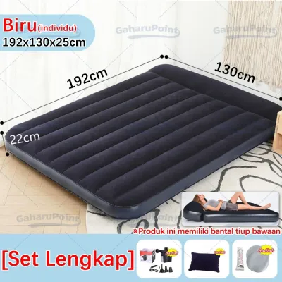 Kasur Angin Queen Size kasur portable Travelling Kasur Tiup Biru Kasur Angin Double/Matras Kasur Angin Karet Sofa Bed Pompa Angin Listrik Pompa /Kasur Angin Bestway/Kasur Tiup Air Bed Queen Size / Kasur Tidur Angin / Kasur Angin Twin / Kasur Angin Double