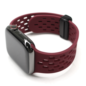 BassPal Rubber Breathable Strap For Apple Watch Ultra 2 band 49mm 44mm 45mm 41mm 40mm 42mm 38mm Silicone Correa Bracelet i Watch Series 7 8 9 se 2 3 4 5 6