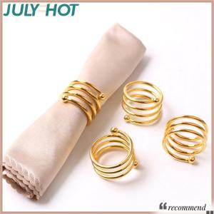 [JULYHOT] 1PC Creative โลหะผ้าเช็ดปากแหวนปุ่มแหวนผ้าเช็ดปาก Western BUCKLE napkin RING