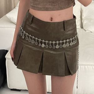 OWNNEW Tassels Coin Waist Chains European Retro Body Jewelry Fashion Dress Decoration Belly Chain for Women