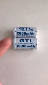spot inventory GTL 3.7V 2800mAh Lithium Li-ion 16340 Battery CR123A Rechargeable Batteries 3.7V for Lase