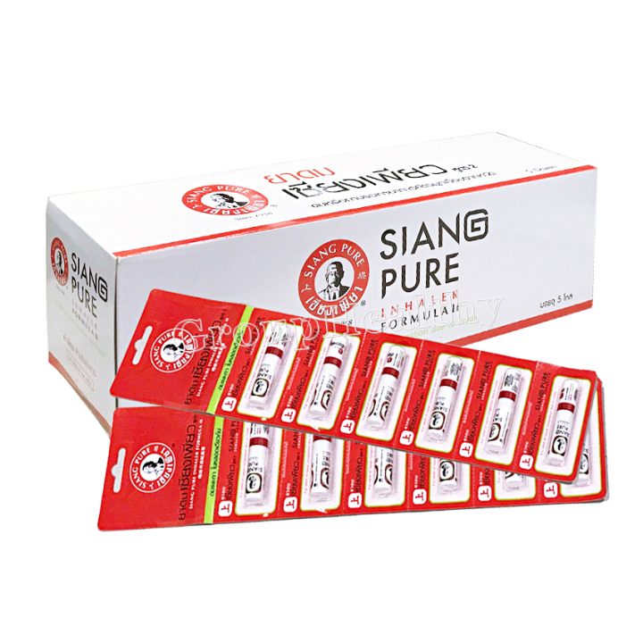 SIANG PURE ยาดมเซียงเพียว สูตร2 วิงเวียน คัดจมูก (ยาสามัญประจำบ้าน) 6 ...