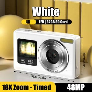Digital Camera Shoot Digital Camera Portable Photography Dual Screen Camera with 32GB SD Card CCD Retro Camera for Kids Boys Girls Vlogging Cameras