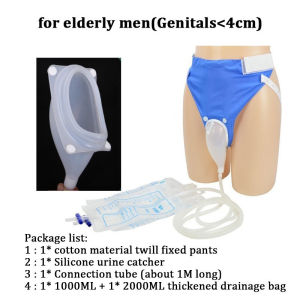 【COD】Silicone bedridden use incontinence panty urine bag urine collection bag drainage bag airtight urine catcher liquid silicone urinal