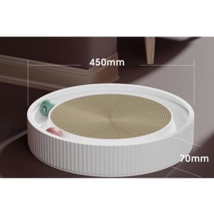 Round Cat Scratching Board with Ball Multi Function Toy Cat Scratcher Funny Sharpen Nails Scraper Can Replace Nest for Cats