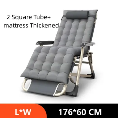 【COD/Ready Stock】Folding Chair with Back Rest 2 in1 Foldable Chair and Sleeping Bed Multifunctional Reclining Chair Bed Single Office Nap Bed Chair Easy to carry Adjustable Folding Does Portable Folding Beach Chair na mura
