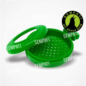 SEMPATI Cepuk Wadah Pakan Kroto Burung Murai Cepuk Kroto Tutup Anti Tumpah Sempati Tempat Ulat Jangkrik Ekstra Fooding CKRSM