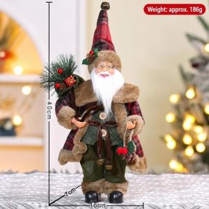 👉【Miễn phí ship cho 1 sản phẩm】AODDO Trang trí cửa sổ Búp bê ông già Noel Đồ trang trí kệ Mantel 40/60cm Tượng trang trí Giáng sinh Tư thế đứng Đồ trang trí ông già Noel Trang trí nhà cửa dịp Giáng sinh
