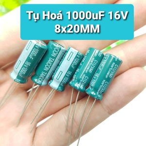COMBO 10 Tụ Hóa 1000uF 16V 8x20MM Tụ Nguồn Lọc Nhiễu TỤ PHÂN CỰC
