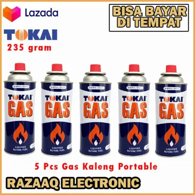 5 Pcs Gas Kaleng Portable / Tabung Gas Mini TOKAI 235 gram