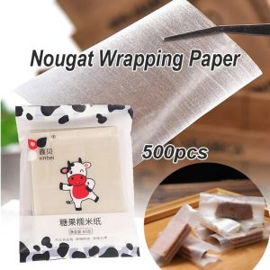 500 Sheets Transparent Candy Wrapper Edible Glutinous Rice Paper Nougat Edible Paper Candy Rice Paper Baking Paper