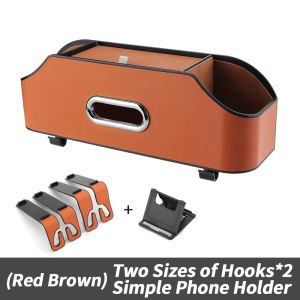 Hyundai Car Seat Back Storage Box Hanging Bag Multifunctional Backseat Tissue Box With Cup Holder For Hyundai Creta Stargazer Ioniq 5 Santa Fe Grand i10 Kona Tucson Palisade Accent