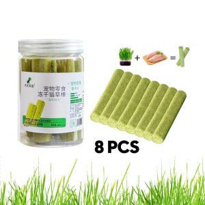 Pet Cat Grass Chicken Sticks Cat Grass Chew Stick Grinding Rod Pet Snack Freeze Dried Teeth Cleaner