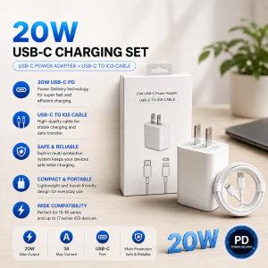 LUCKY PLUS : 20W PD CHARGER ADAPTER WITH CABLE IOS PHONE 5G 5S 6G 6S 7G UP TO 11 PRO MAX X XS XR 6 7 8 PLUS COD