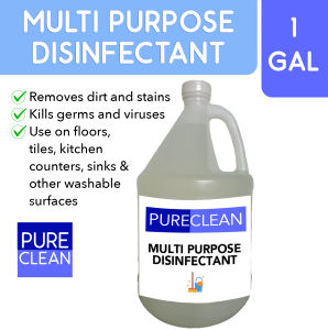PURECLEAN Disinfectant CONCENTRATE 5% Sodium Hypochlorite and Surfactant 1 gallon - CLEANS AND DISINFECTS