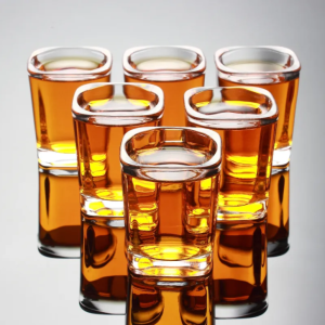 Thickened glass wine glass bar lead-free whiskey glass foreign wine glass white wine glass square beer glass