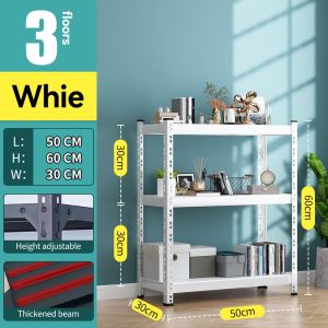 GIV Adjustable Multi-Layer Steel Storage Rack 3/4/5/6 Tier Anti-Rust Waterproof Space-Saving Display Shelf for Warehouse Organization