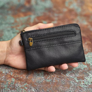 Custom Engraved Names Fashion Short Wallet Purse High Qualty Genuine Cowhide Slim Card Clip Zipper Coin Pouch Cute Key Bag Multifunction Card Holder NASVA