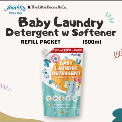 [SG Ready Stock] Anakku Baby Laundry Detergent with Softener Refill Pack 1.5L