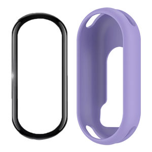 Vỏ silicone và bộ bảo vệ màn hình tương thích cho Xiaomi Smart Band 10/Xiaomi Smart Band 9/Xiaomi Smart Band 8