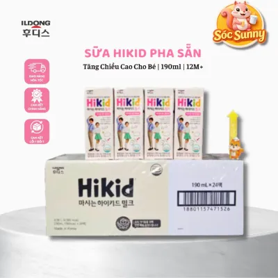 (Chính Hãng) Thùng 24 hộp Sữa Hikid Pha Sẵn HÀN QUỐC Hộp 190ml Tăng Chiều Cao Vượt Trội Cho Bé
