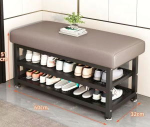 【COD】Shoe Rack Organizer with Seat Cushion Shoe Bench Shoe Stool Shoe Cabinet Shoe Oragizers 2 in1 Shoe Rack Sitting Shoe Shleves Shoe Changing Bench