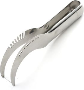 WATERMELON SLICER CORER AND SERVER SLICE AND SERVE WITH NO MESS STAINLESS STEEL MELON SLICER FRUITS SLICER FOR PERFECT CUTTING FRUIT CARVING KITCHEN UTENSIL KIT