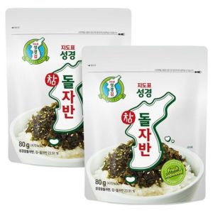 Mapo Pyo Bible Chamdoljaban Crispy Seasoned Seaweed (Kim) 80g × 2 | Authentic Korean Ready-to-Eat Side Dish | Sweet & Savory Sesame Stir-Fried Seaweed