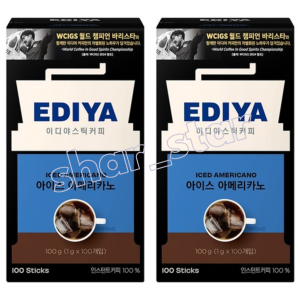 Ediya Iced Americano Stick Coffee 100 Sticks 1g x100 Instant Coffee Cold Soluble WCIGS Barista Blend