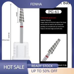 FENHA Nail Bits Tornado Flame Cuticle Drill Bit Manicure Cutter Rotary Burr Drill Accessories Spiral Nail Polishing Mills Tool