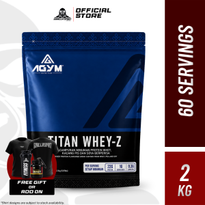 Agym Nutrition Whey Protein Titan Whey 70Serving Agym Whey Halal Whey Titan Whey Supplement Protein Shake Titan Whey Susu Whey Gym