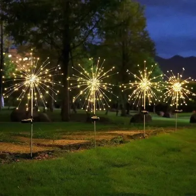 ไฟสวนพลังงานแสงอาทิตย์120 LED สายไฟกลางแจ้งพลุพลังงานแสงอาทิตย์กันน้ำสายไฟแต่งสวนตกแต่งวันหยุดงานแต่งงาน
