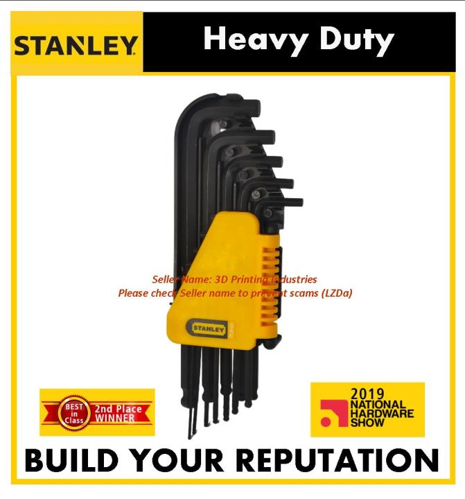 STANLEY 69-257 12 PIECE BALL HEX KEY SET Ball Type Allen Wrench Long ...