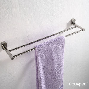 AQUAPERL 304 Stainless Steel Towel Rail Towel Bar Double 60cm