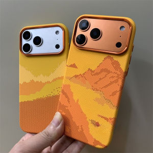 Cute Carbon Fiber Painted Magne Case for iPhone 17Pro 17 Pro Max Camera Lens Armor Style Shell Protective Hard PC Phone Cover