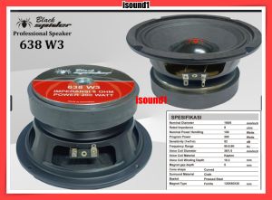 SPEAKER BLACK SPIDER 6 INCH 638 W3 KOMPONEN BLACKSPIDER 638W3 ORIGINAL