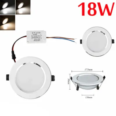 Ranpo AC85-265V Led Downlight Ceiling light 3W 5W 7W 9W 12W 15W 18W Recessed Down light Round Led Panel Light Spotlight Indoor Lighting Cool/Neutral/Warm White