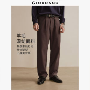 Giordano Men Mid rise pleated pants Free Shipping 18115808