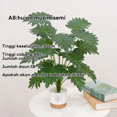 Tanaman hias plastik Artificial palem kuning DAUN PALEM PLASTIK DAN POT 65/110CM DAUN PALEM JUMBODAUN ARTIFICIAL DAN PALSU DAUN PLASTIK DEKORASI