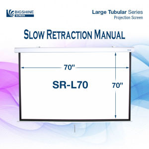 BIGSHINE Slow Retraction Manual Projector Screen