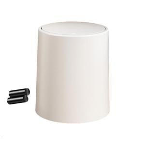 Trash Bin with Easy Press Lid Fashionable Garbage Can Push Top Waste Bin Bathroom Storage Bucket for Any Room