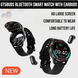 GT5buds Bluetooth Smart Watch with Earbuds HD large screen Bluetooth headset smart bracelet ultra thin sports bracelet watch