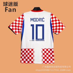 (Embroidered jersey with logo) 2026 Croatia home jersey number 10 Modric USA-Caribbean-Mexico World Cup fan edition football jersey