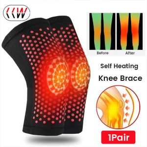 CCW 1Pair Self Heating Support Knee Pad Knee Brace Warm for Arthritis Joint Pain Relief Injury Recovery Belt Knee Massager Leg Warmer