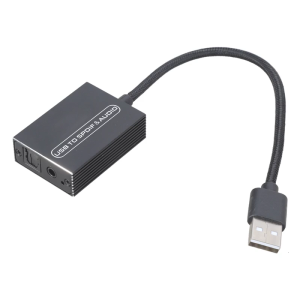 Usb Bộ chuyển đổi trích xuất thính giác cho TV PC máy tính xách tay để quang SPDIF và 3.5 mét thính giác Adapter