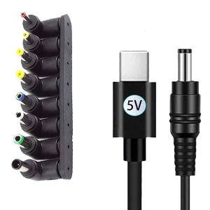 DC5521 Power Male to Female Elbow Supply Adapters for Routers Laptops Cameras and Notebook 5.5x2.1mm 5V-20V Optional