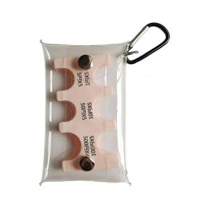 Nhật Bản Chủ Dispenser ví đựng tiền xu Ví Trong Suốt Móc Giữ Khóa Organizer nhiều vị trí Ví